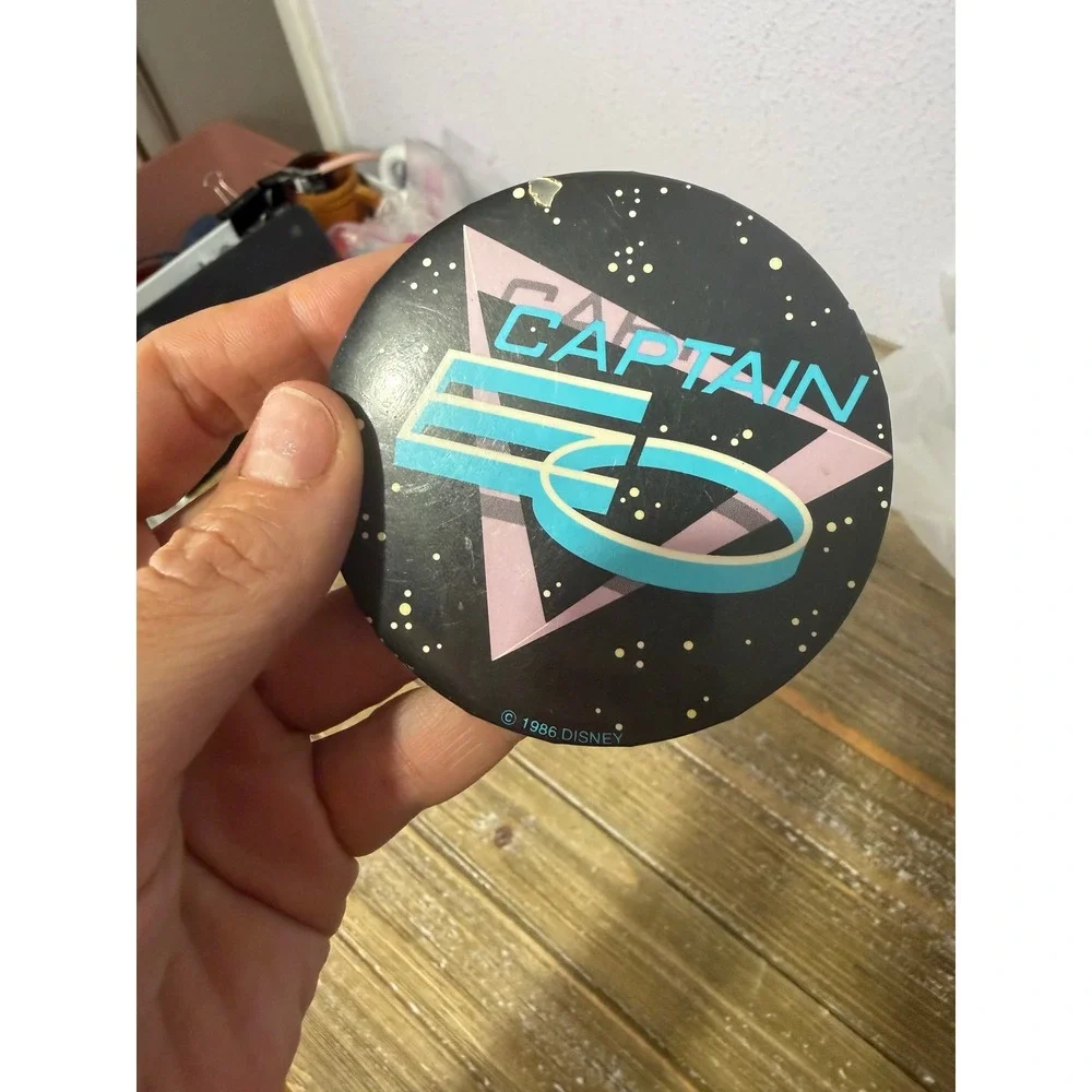 Vintage 1986 Disney Captain EO Pin 3 Inch Button Michael Jackson Epcot 80s